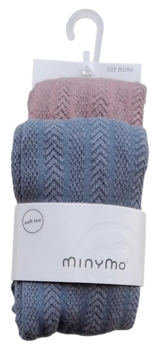 Nye Minymo 2-pak rosa og gråblå strømpebukser