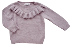 Name it lyslilla langærmet strikket trøje str. 92