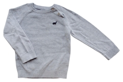 LC waikiki lysegrå finstrikket trøje str. 92-98