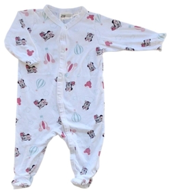 H&M hvid langærmet natdragt str. 56