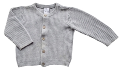 VRS lysegrå langærmet striktrøje str. 86