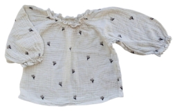 Zara råhvid langærmet bluse str. 92