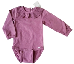 Ny Minymo mørk rosa langærmet body str. 68