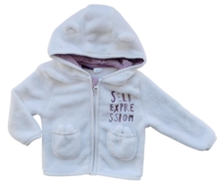 Lupilu hvid langærmet plystrøje str. 62-68