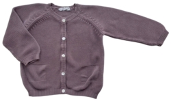 Müsli lilla rillestrikket langærmet trøje str. 92-98