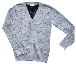 Pomp de lux lysegrå uld cardigan str. 140