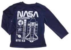 H&M mørkeblå langærmet bluse str. 98-104