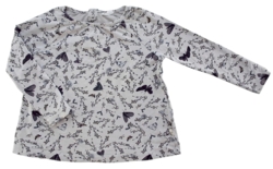 Pomp de lux lysegrå langærmet bluse str. 92