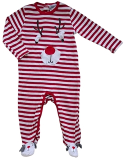 VRS rød og hvidstribet heldragt str. 74