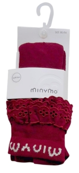 Nye Minymo mørkerøde fine strømpebukser str. 80-86