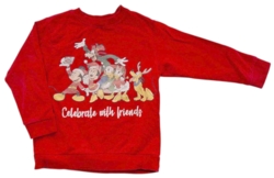 Disney rød langærmet jule sweatshirt str. 98-104