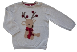 H&M beige finstrikket langærmet trøje str. 80