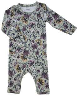 Name it grågrøn blomstret heldragt str. 62