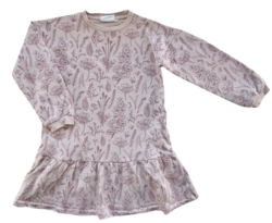 En Fant rosa blomstret langærmet sweat kjole str. 104