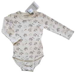 Ny Minymo beige langærmet body