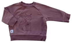 Impala rødlilla langærmet sweatshirt str. 74