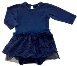 Name it mørkeblå langærmet body-kjole str. 56