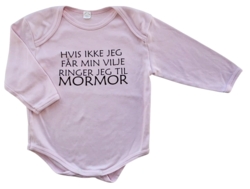 Ibsen Kbh lyserød langærmet body str. 12-18 mdr