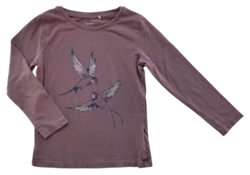 Name it mørk rosa langærmet bluse str. 110