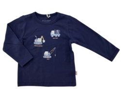 Ny Minymo mørkeblå langærmet bluse str. 68