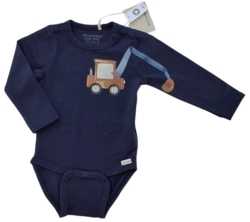 Ny Minymo mørkeblå langærmet body str. 56