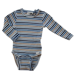 Ny Minymo hvid stribet rib body str. 56