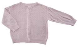 H&M lys rosa finstrikket cardigan str. 86