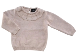 Petit rosa langærmet uldtrøje str. 80-86