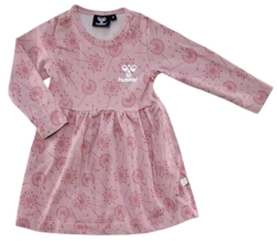 Hummel lyserød langærmet kjole str. 80