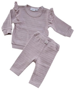 Name it rosa sweatshirt og bukser sæt str. 56
