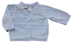 Baby Gap lyseblå finstrikket trøje str. 0-1 mdr