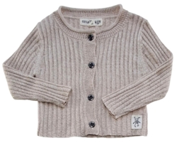 Small Rags beige finstrikket tynd cardigan str. 68