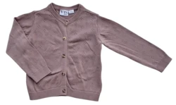 VRS lys lyngfarvet finstrikket cardigan str. 80