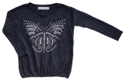 Minymo sort langærmet bluse str. 110