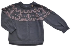 VRS grå finstrikket langærmet trøje str. 80