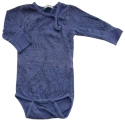 Minipop blå langærmet bodystocking str. 56