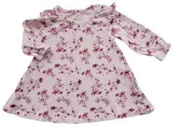 Name it rosa blomstret langærmet kjole str. 62