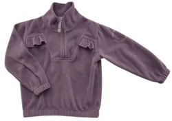 Pomp de lux lilla langærmet fleece trøje str. 98-104
