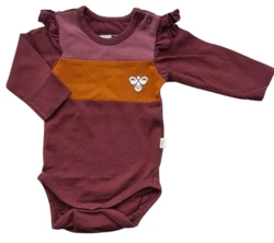 Hummel bordeauxrød langærmet body str. 56