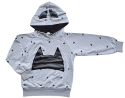 Lysegrå langærmet tynd sweatshirt str. 110