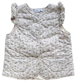 Name it råhvid vatteret blomstret vest str. 110