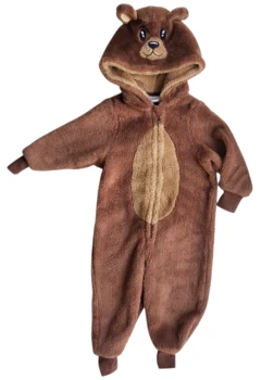 VRS brun blød bamseheldragt str. 74