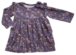 Name it lillablomstret langærmet kjole str. 74