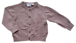 VRS lyngfarvet finstrikket cardigan str. 68