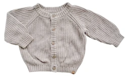 Lil'Atelier lys sandfarvet striktrøje str. 68