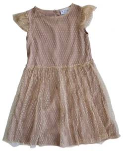 VRS lysebrun kortærmet kjole str. 110-116