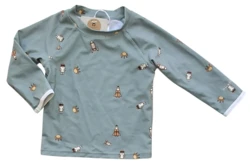 Ny Nuuroo lys grøn langærmet UV bluse str. 80-86