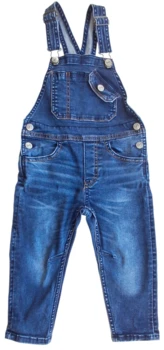 H&M mørkeblå denim overall's str. 98
