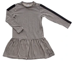 Coccodrillo sort og beige mønstret kjole str. 92