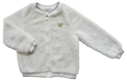 H&M råhvid langærmet plys trøje str. 98-104